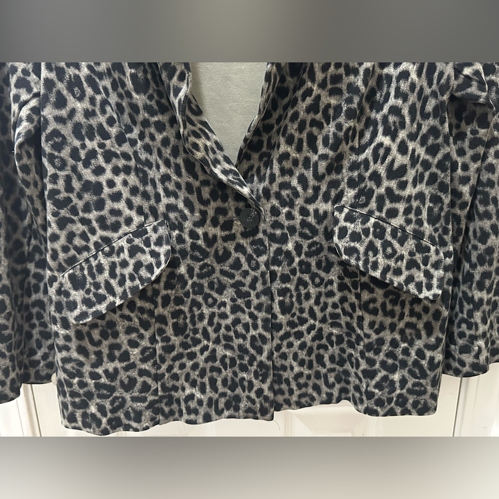 CABI Jungle Blazer Jacket Animal Print Size 16 - Picture 9 of 14